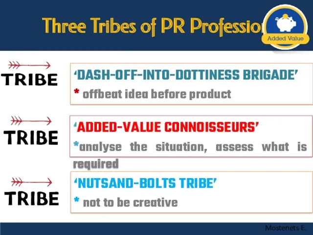 Three Tribes of PR Profession ‘DASH-OFF-INTO-DOTTINESS BRIGADE’ * offbeat idea