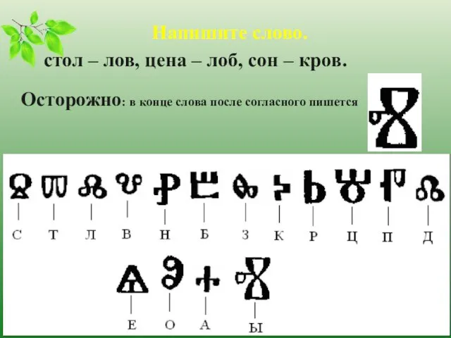 Напишите слово. стол – лов, цена – лоб, сон –