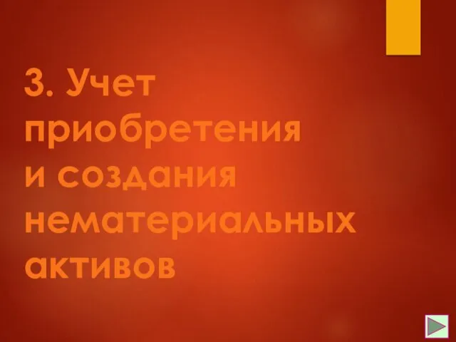 3. Учет приобретения и создания нематериальных активов