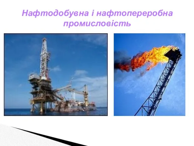 Нафтодобувна і нафтопереробна промисловість