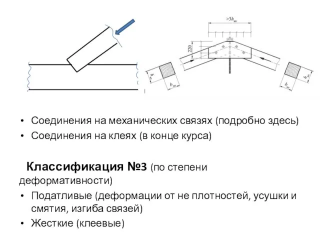 Соединения на механических связях (подробно здесь) Соединения на клеях (в