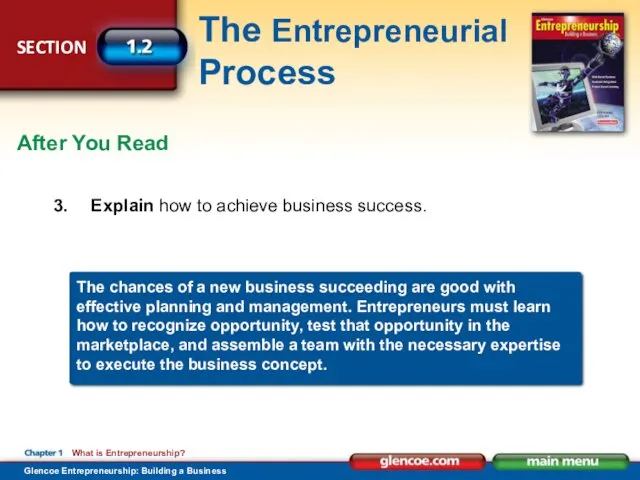 3. Explain how to achieve business success. After You Read