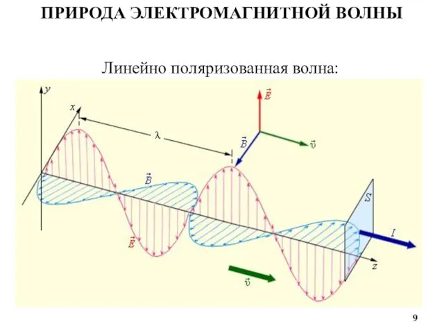 Линейно поляризованная волна: ПРИРОДА ЭЛЕКТРОМАГНИТНОЙ ВОЛНЫ