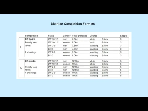 Biathlon Competition Formats