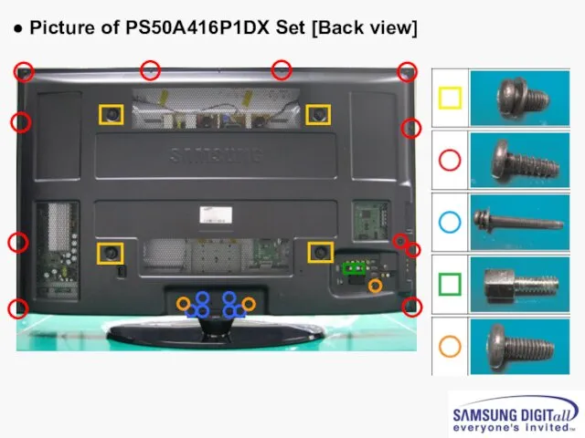 ● Picture of PS50A416P1DX Set [Back view]