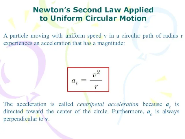 A particle moving with uniform speed v in a circular