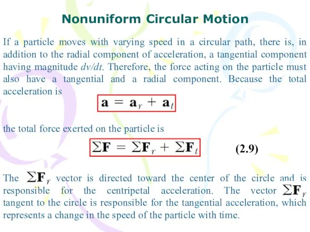 If a particle moves with varying speed in a circular