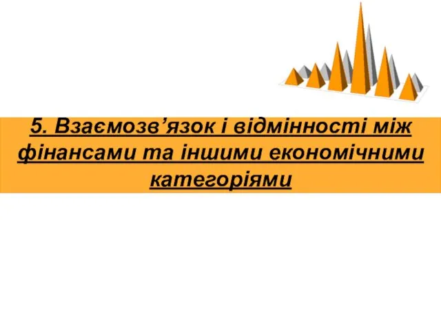 5. Взаємозв’язок і відмінності між фінансами та іншими економічними категоріями