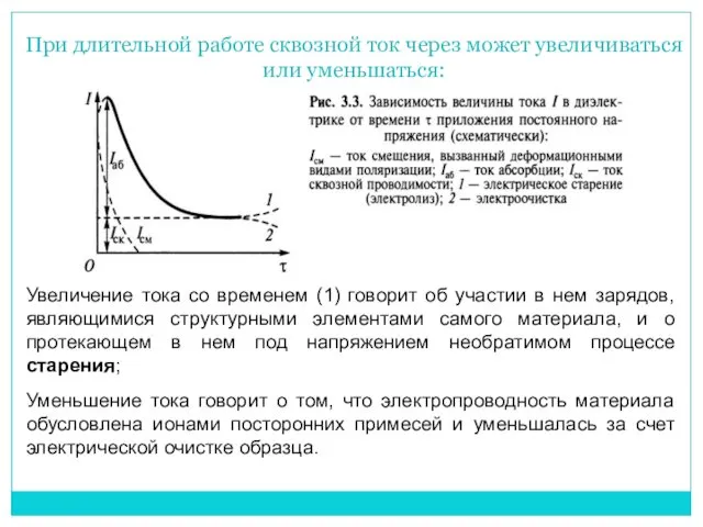 При длительной работе сквозной ток через может увеличиваться или уменьшаться: