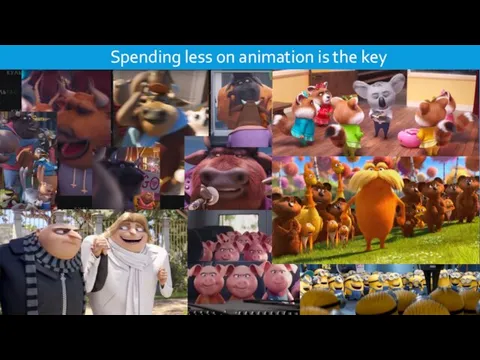 Spending less on animation is the key