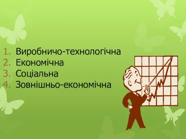 Функції підприємства Виробничо-технологічна Економічна Соціальна Зовнішньо-економічна