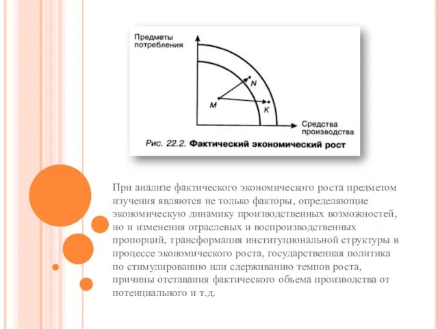 При анализе фактического экономического роста предметом изучения являются не только