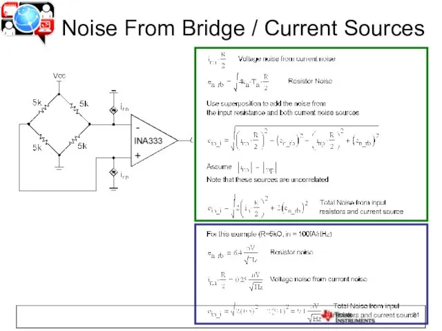 Noise From Bridge / Current Sources