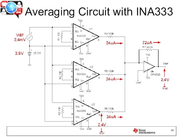 Averaging Circuit with INA333