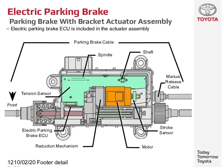 10/02/2022 Footer detail Electric Parking Brake Parking Brake With Bracket