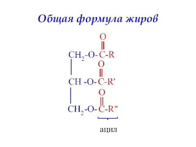 Общая формула жиров ацил