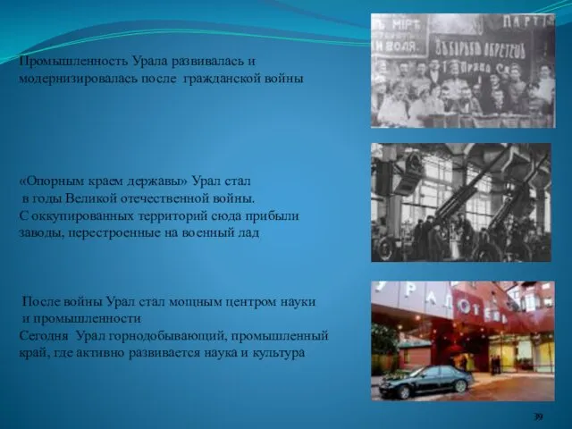 Промышленность Урала развивалась и модернизировалась после гражданской войны «Опорным краем