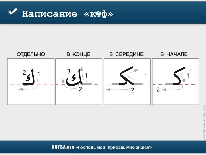 Написание «кәф»