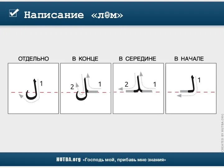 Написание «ләм»