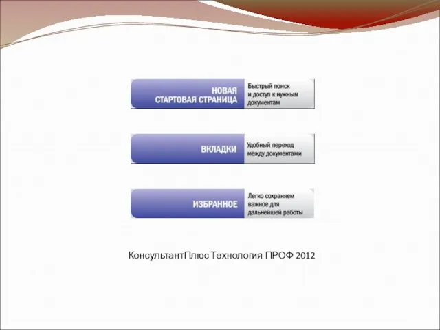 КонсультантПлюс Технология ПРОФ 2012