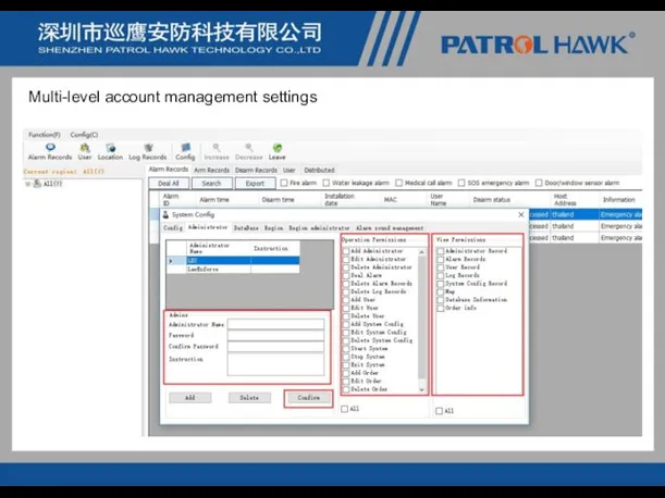 Multi-level account management settings