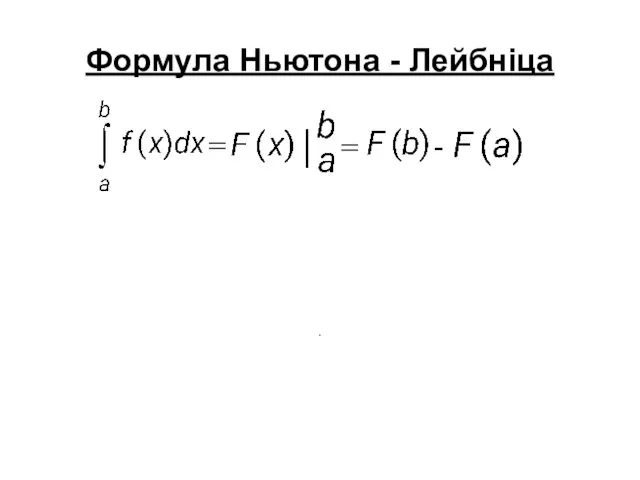 Формула Ньютона - Лейбніца = - = │ .