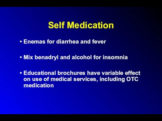 Self Medication Enemas for diarrhea and fever Mix benadryl and
