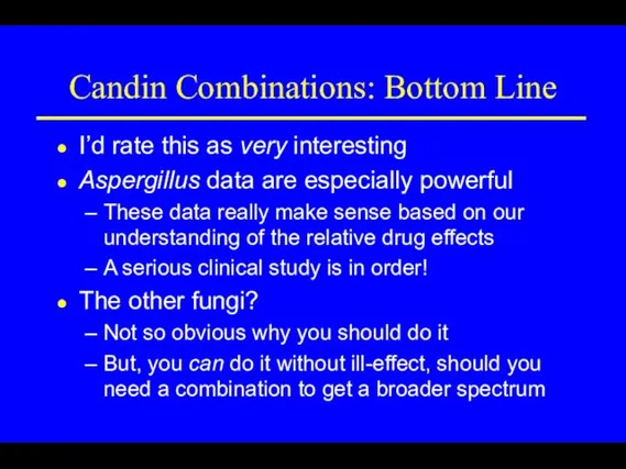 Candin Combinations: Bottom Line I’d rate this as very interesting