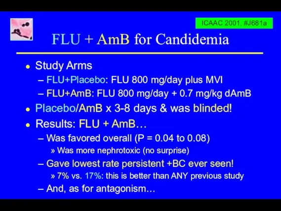 FLU + AmB for Candidemia Study Arms FLU+Placebo: FLU 800