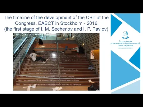 The timeline of the development of the CBT at the