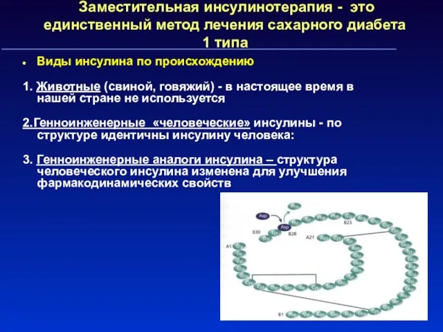 Заместительная инсулинотерапия - это единственный метод лечения сахарного диабета 1