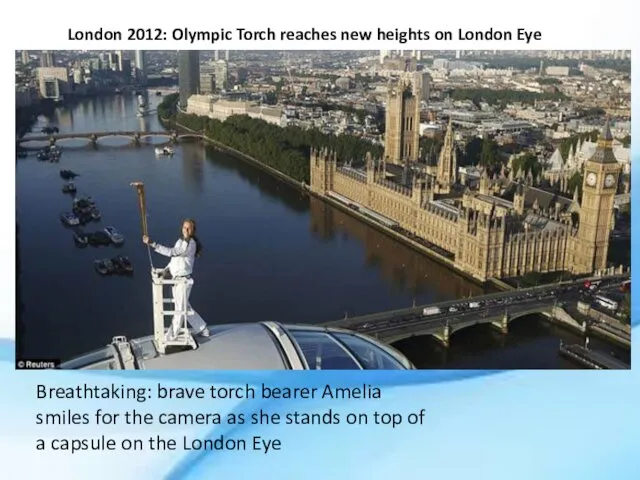 London 2012: Olympic Torch reaches new heights on London Eye