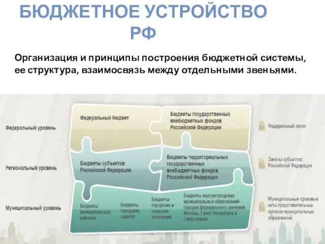 БЮДЖЕТНОЕ УСТРОЙСТВО РФ 2008 30 120 Организация и принципы построения