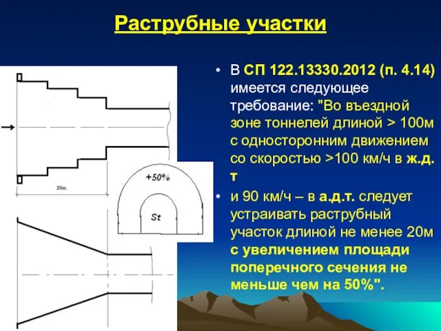 Раструбные участки В СП 122.13330.2012 (п. 4.14) имеется следующее требование: