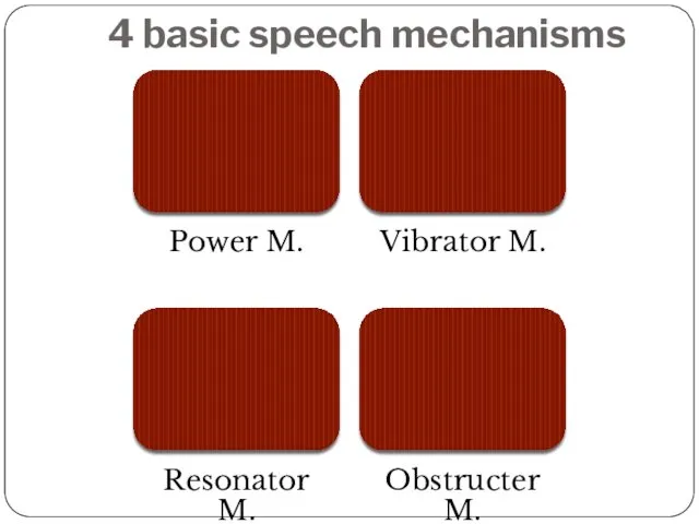 4 basic speech mechanisms