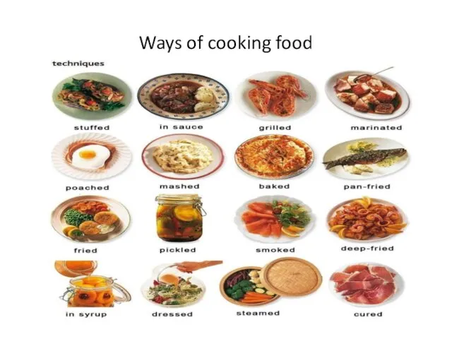 Ways of cooking food