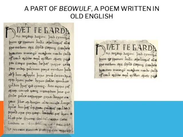 A PART OF BEOWULF, A POEM WRITTEN IN OLD ENGLISH