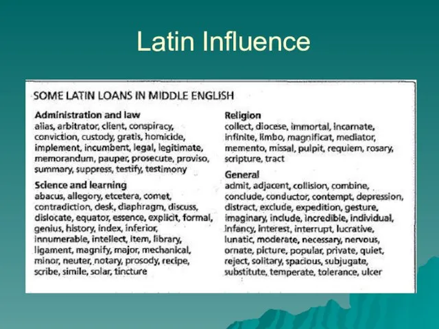 Latin Influence