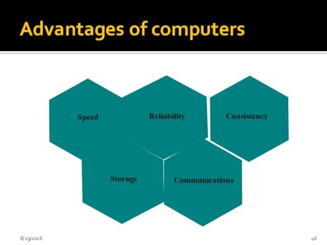 Advantages of computers 8/29/2016