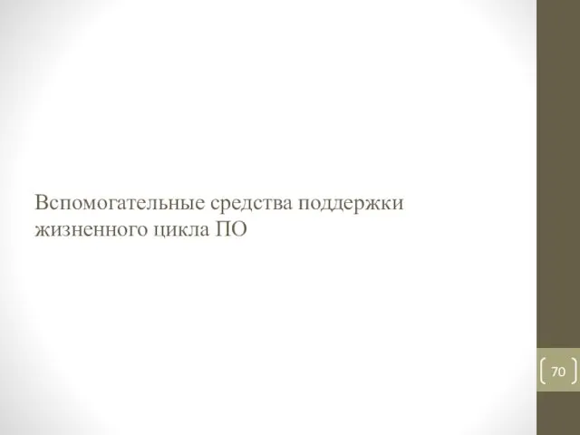 Вспомогательные средства поддержки жизненного цикла ПО