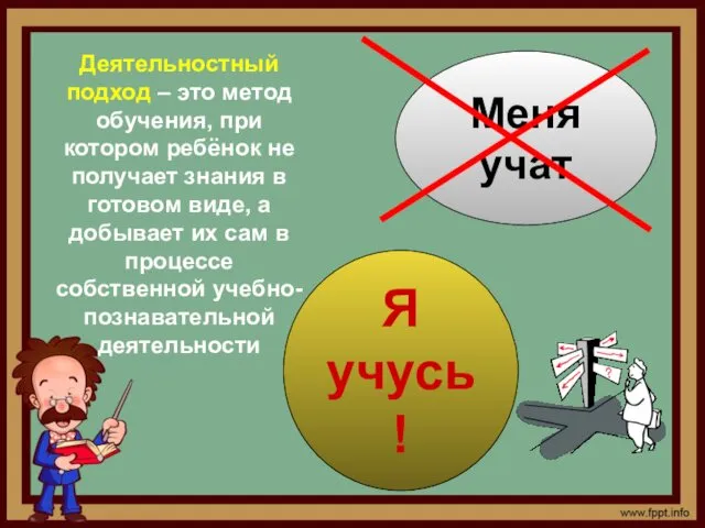 Меня учат Я учусь! Деятельностный подход – это метод обучения,