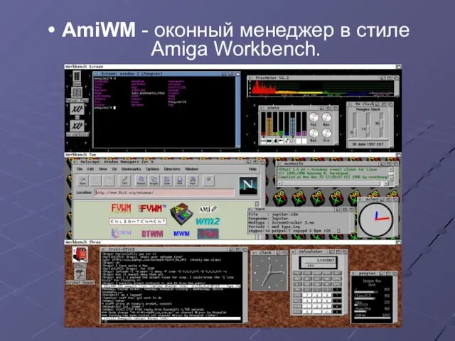 AmiWM - оконный менеджер в стиле Amiga Workbench.
