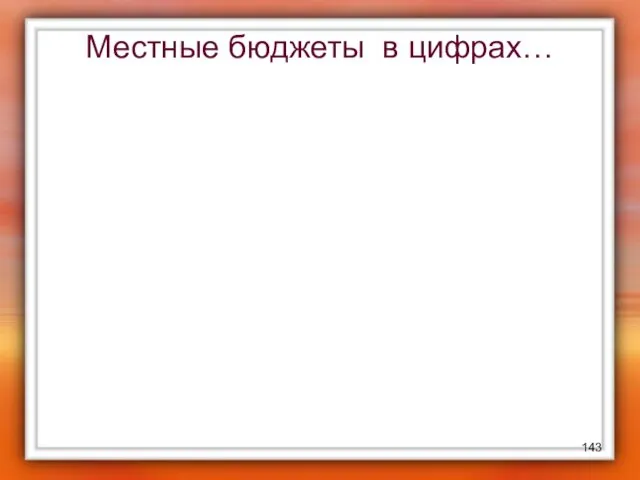 Местные бюджеты в цифрах…