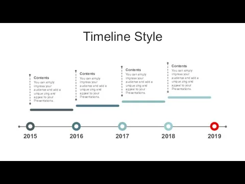 Timeline Style 2015 2016 2017 2018 2019