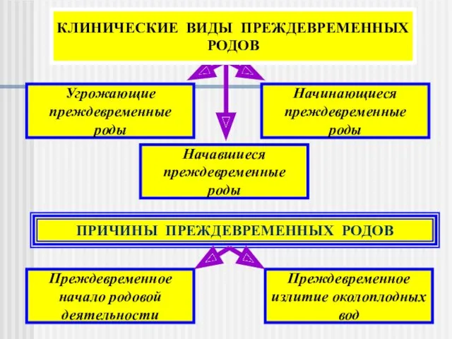 Угрожающие преждевременные роды Начинающиеся преждевременные роды Начавшиеся преждевременные роды ПРИЧИНЫ