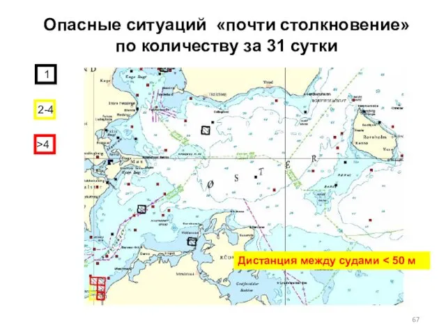 Опасные ситуаций «почти столкновение» по количеству за 31 сутки