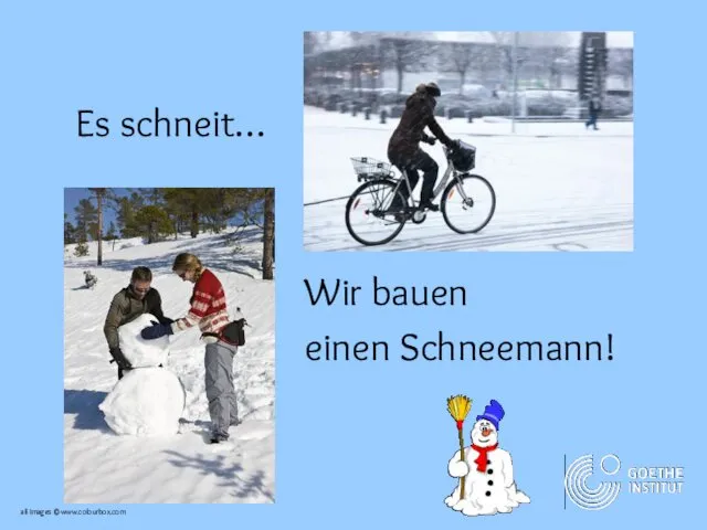 Es schneit… Wir bauen einen Schneemann! all images ©www.colourbox.com