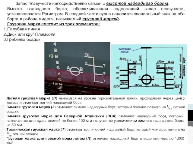 Запас плавучести непосредственно связан с высотой надводного борта. Высота надводного