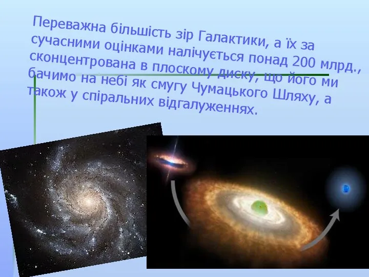 Переважна більшість зір Галактики, а їх за сучасними оцінками налічується