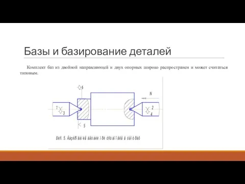 Базы и базирование деталей Комплект баз из двойной направляющей и